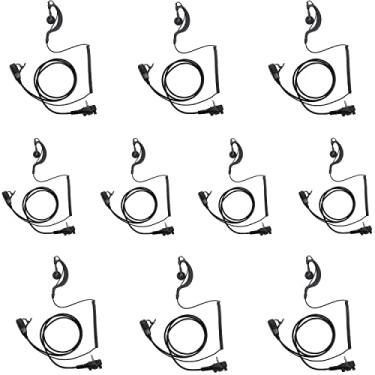 Imagem de HEOPBIRD Fone de ouvido VX-261 G com microfone PTT para Motorola Yaesu Vertex rádio padrão EVX-261 VX-230 VX-231 VX-298 VX-350 VX-351 VX-180 EVX-531 Walkie Talkie Rádio bidirecional pacote com 10