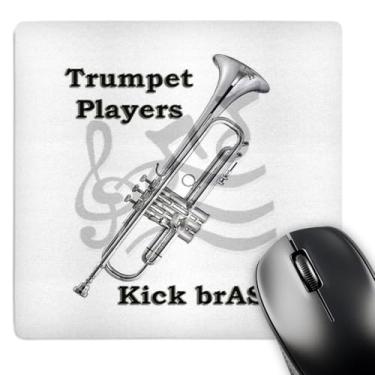 Imagem de 3dRose Mouse pad LLC 20 x 20 x 0,63 cm, Trumpet Players Kick Brass (mp_1024_1)