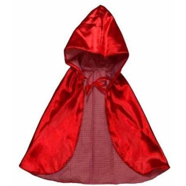 Imagem de Fantasia Feminina Infantil Capa Chapeuzinho Vermelho com Capuz para Be