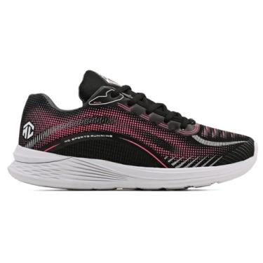 Imagem de Tênis Feminino Academia Corrida Caminhada Leve Confortável Original (Preto Pink, BR, Adulto, Numérico, 35)