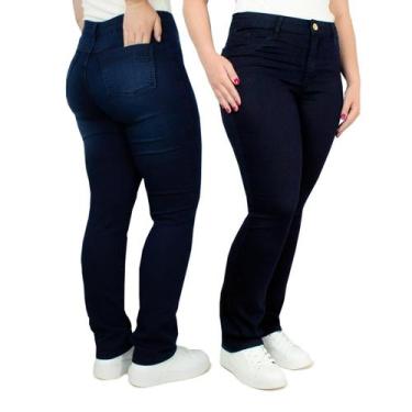 Imagem de kit 2 Calça Jeans Feminina Com Lycra - Almix, 50