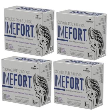 Imagem de Kit C4 Vitamina Imefort Cabelos Unhas C60 Caps - La San Day - La San-D