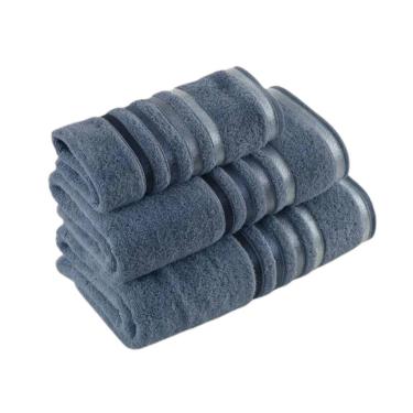 Imagem de Jogo Toalhas de Banho 3 peças Lumina Unika Karsten Azul Sereno Fio Penteado