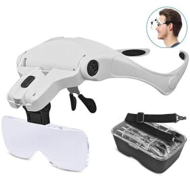 Imagem de Óculos Lupa De Cabeça Led Profissional + 5 Lentes E Estojo - DAIFPRO, 