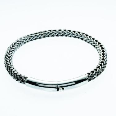 Imagem de Bracelete Pulseira Masculina Bali Prata 925 - 22cm