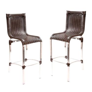 Imagem de 2 Banquetas Alta Haiti Em Alumínio Para Cozinha Bar Edícula Tabaco