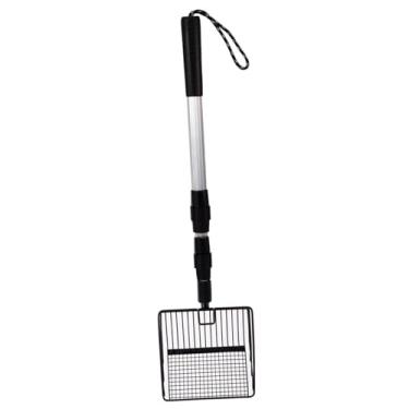 Imagem de IEUDNS Pá de cocô de galinha, pá de metal ajustável para areia de gato, peneira de areia portátil e prática, acessórios para galinheiro, Black Scooper