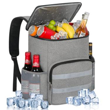 Imagem de Mochila térmica – 54 latas isolada à prova de vazamento, mochila térmica para homens e mulheres, bolsa térmica portátil, piquenique, acampamento, praia, caminhadas, churrasco, almoço para homens e