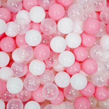 Imagem de Dekeyoo Pacote Com 100 Bolinhas Para Piscina De - Livre Bpa, Plástico À Prova Esmagamento Piscina, Barraca, Casa Brinquedo, Festa Infantil, Macaron Ocean 2,15", Branco, Cinza Escuro E Quente