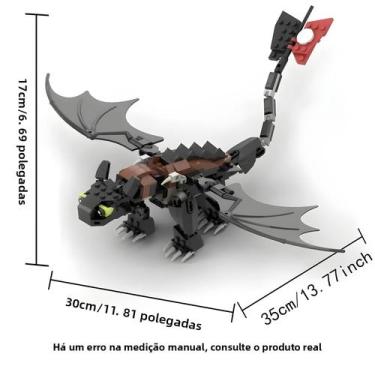 Imagem de Trem De Brinquedo Com Figuras De Dragão, Blocos De Construção, Brinque