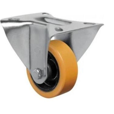 Imagem de Rodizio Fixo Para Carrinhos Roda Poliuretano Fl 312 Pn Mf - Movifacil