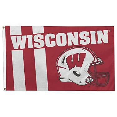 Imagem de FANMATS Bandeira doméstica uniforme Wisconsin Badgers 34996 91 cm x 152 cm