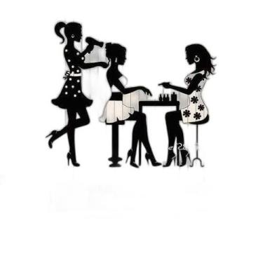 Imagem de Adesivo De Parede Salão De Beleza - Lojinha Da Luc Adesivos