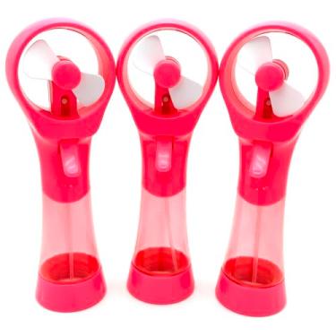 Imagem de BJPEY Ventilador de névoa de água pessoal ao ar livre, ventiladores portáteis operados por bateria, ventilador de spray de névoa portátil para esportes, viagens, praia (rosa)