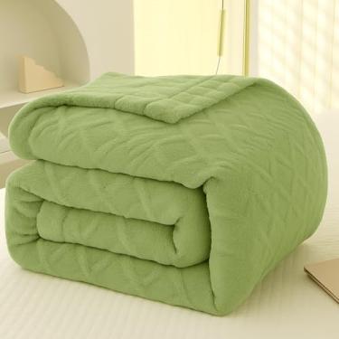 Imagem de Cobertor Manta Com Sherpa Dupla Face Casal Luxuoso 2,20x1,90 (Verde)
