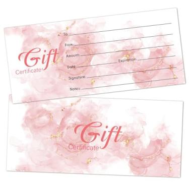 Imagem de 25 vales de presente em branco cartões de presente em aquarela rosa para negócios, salão, spa, massagem, restaurantes, vouchers personalizados de cliente para aniversário, cartão de trabalho -04