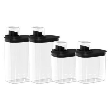 Imagem de Kit 4 Dispensers para Lavanderia 1,5 L e 2,3 L Organizadores de Sabão/
