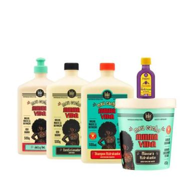 Imagem de Kit Lola Meu Cacho Minha Vida Sh + Cond + Masc + Jelly Gel + Pinga! Ól