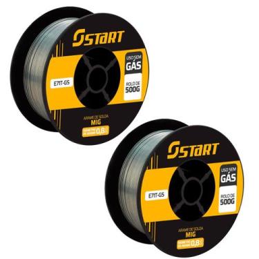 Imagem de Rolo De Arame Para Solda Tubular Mig E71ts - Gs 0.8mm 1kg - Start, AWS