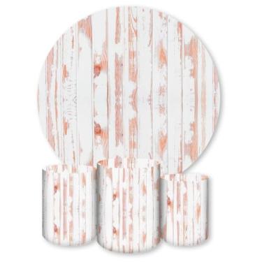 Imagem de Capas Para Painéis + Capas Cilindros Para Festas Tema Madeira(Normal,Kit Completo | 1589)