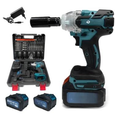 Imagem de Parafusadeira E Furadeira De Impacto Portatil 68v Cor Azul-celeste Frequência 50hz 60hz 110v220v (21v 2Bateria)