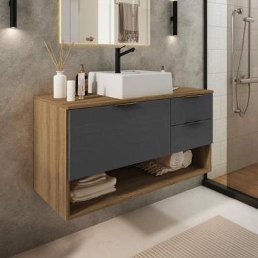 Imagem de Gabinete para Banheiro Suspenso com Cuba - DJD Móveis