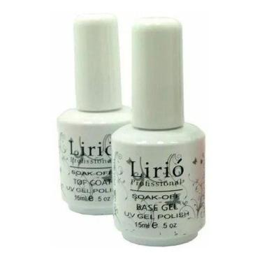Imagem de Kit Com 6 Top Coat Lirió + 6 Base Gel Lirió Unha Acrigel - Mr Vendas