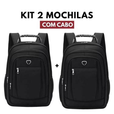 Imagem de Mochilas Casuais com Alça Superior  Kit com 2 Unidades, Ótimas para o 