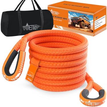 Imagem de VOETIR Corda De Recuperação Cinética 1-1/8'' X 30 Pés, Cinta Reboque 40980 Libras, Kit Off-Road Para Serviço Pesado, Caminhões, Jipes, Veículos, Utv, Atv, Suv