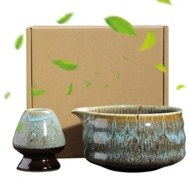 Imagem de Tigela de Chawan para Matcha - Tigela Japonesa Para Matcha,Suporte Cerâmico para Chá em Pó para Cozinha Casa Sala de Estar Cerimónia Halloween Natal