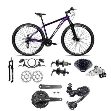Imagem de Bicicleta Aro 29 Absolute Nero 5 Câmbios Shimano Deore E Altus 27v Freio Hidraulico Garfo C/trava -roxo Tam.17