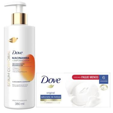 Imagem de Kit Dove Sérum Corporal Niacinamida 380ml + Sabonete Barra Original 90