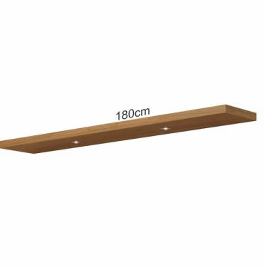 Imagem de Prateleira Com Led Spot 180cm 100% Mdf Freijó/madeirado