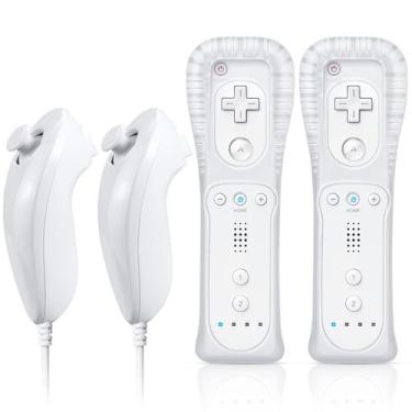 Imagem de Wii Remote com pacote Nunchuck 2 FASIGO compatível com Wii/Wii U