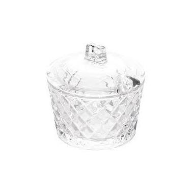 Imagem de Açucareiro de Cristal Lapidado  Modelo Diamante 250ml com Tampa - Lyor
