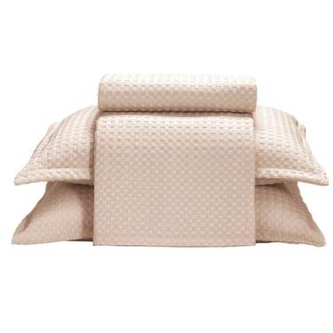 Imagem de Kit Colcha Casal Döhler Provença Bege 3 peças