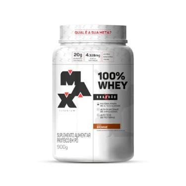 Imagem de Max Titanium 100% Whey Pote Rafael Brandão - BROWNIE - 900G