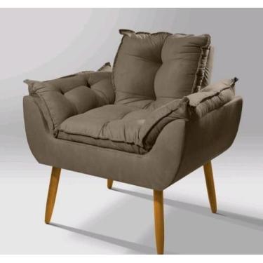 Imagem de Poltrona Decorativa para Sala de Estar Opala - Leo Decor, Cappuccino