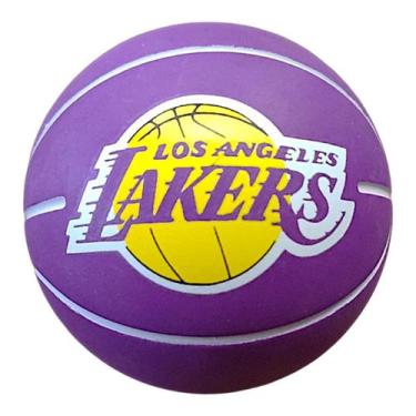Imagem de Bola de Basquete Miniatura Dribbler 19cm La Lakers Durável Wilson