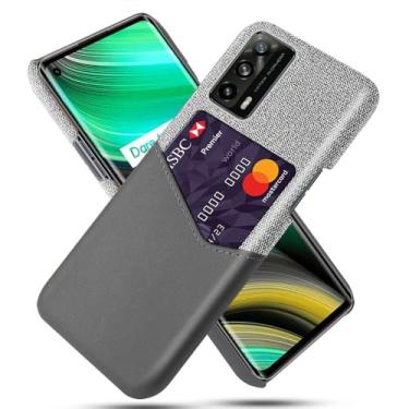 Imagem de Capa para OPPO Realme X7 Pro Ulrta,Anti-deslizamento,Proteção contra quedas de 360°,Resistência à impressão digital,Tela e caso de couro PU com 1 slot de cartão atrás-Gray