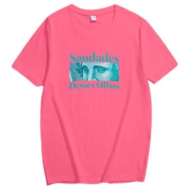 Imagem de Camiseta Camisa Dolar Real Saudade Desses Olhos Tumblr T-shirt Streetwear-Masculino
