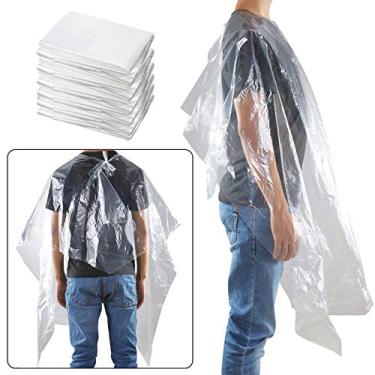 Imagem de 100 peças 43,3"59" Descartável à prova d'água Capas de salão de beleza capa para colorir cabelo Avental Avental Capa Barbeiro Ferramentas Cortador de cabelo Cortado de cabeleireiro Capa, 100x