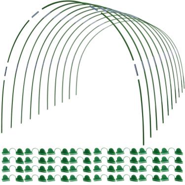 Imagem de MAXPACE Argolas de estufa para túnel de cultivo DIY de 0,8 m ou mais largo, armação de aros de fibra de vidro sem ferrugem para tecido de jardim, estacas de jardim de suporte de plantas, suprimentos