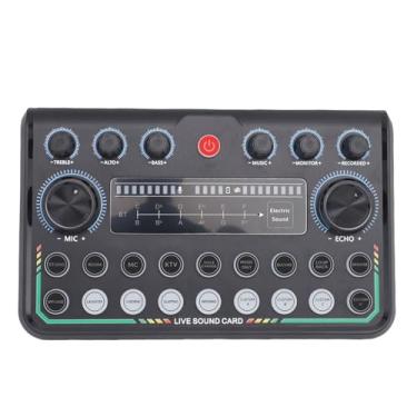 Imagem de Asixxsix Placa de Som ao, Mixer de Áudio Profissional, Placa de Mixagem de Som com 15 Efeitos e Modificador de Voz para Karaokê, Streaming, Gravação, Podcasting, Jogos