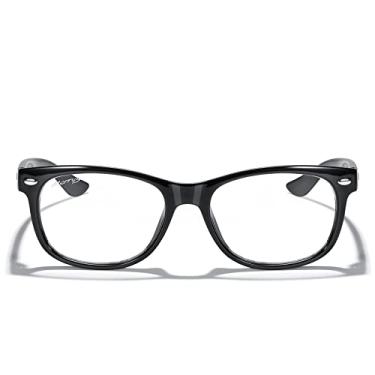 Imagem de MERRY'S Óculos de sol para meninas olho de gato para crianças óculos de sol polarizados S7001, Moldura preta/lentes anti-luz azul, Lens width: 48 millimeters