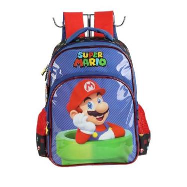Imagem de Mochila de Costas Luxcel Super Mario Azul