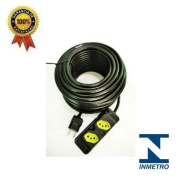 Imagem de Extensão Elétrica 15 metros Reforçada Cabo PP 2x1,0mm Profissional - S