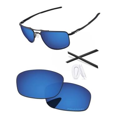 Imagem de PapaViva Lentes de reposição para óculos de sol Oakley Gauge 8 L OO4124 62 mm com lentes polarizadas em águas profundas