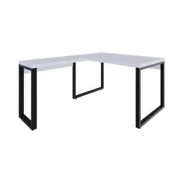 Imagem de Mesa Em L Operacional 135x160x75cm Yon Branco Branco