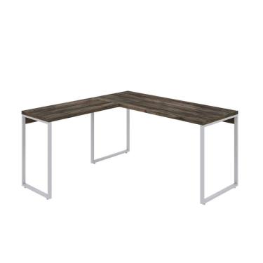 Imagem de Mesa Em L Kuadra Diretor 150x150x75cm Carvalho Dark - Carvalho Dark -